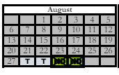 District School Academic Calendar for Butcher Community Center for August 2023