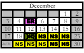 District School Academic Calendar for Butcher Community Center for December 2023
