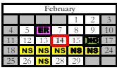 District School Academic Calendar for Butcher Community Center for February 2024