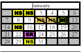 District School Academic Calendar for Butcher Community Center for January 2024
