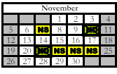 District School Academic Calendar for Butcher Community Center for November 2023
