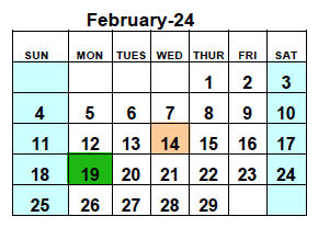 District School Academic Calendar for Lighthouse Academy Alternative School for February 2024