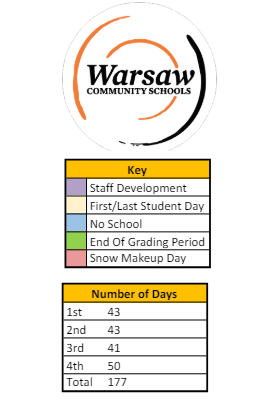 District School Academic Calendar Legend for Jefferson Elementary School