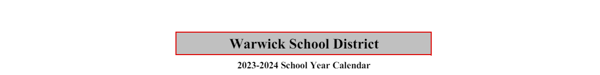 District School Academic Calendar for Wyman School