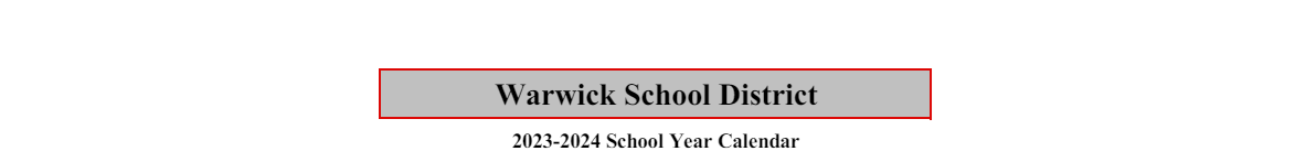 District School Academic Calendar for Norwood School