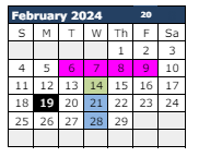 District School Academic Calendar for Cactus Wren Elementary School for February 2024