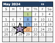 District School Academic Calendar for Cactus Wren Elementary School for May 2024