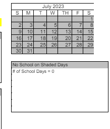 District School Academic Calendar for Echo Loder Elementary School for July 2023