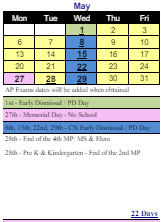District School Academic Calendar for B. W. Tinker School for May 2024