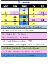 District School Academic Calendar for Maloney Interdistrict Magnet School for November 2023
