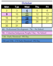 District School Academic Calendar for Maloney Interdistrict Magnet School for October 2023