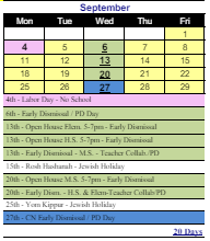 District School Academic Calendar for Maloney Interdistrict Magnet School for September 2023