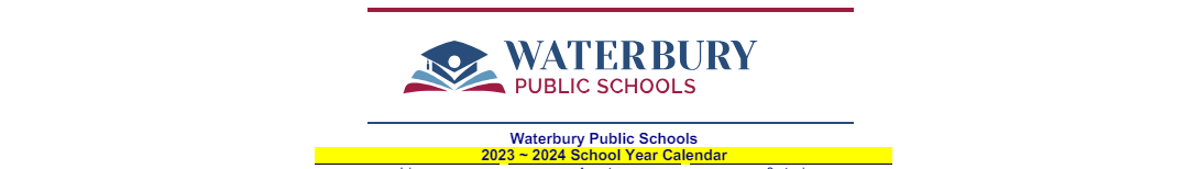 District School Academic Calendar for B. W. Tinker School