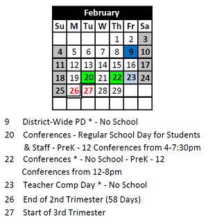 District School Academic Calendar for Poyner Elementary for February 2024