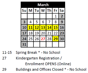 District School Academic Calendar for Poyner Elementary for March 2024