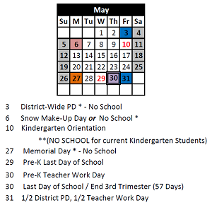 District School Academic Calendar for Poyner Elementary for May 2024