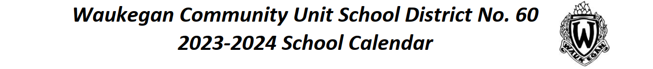 District School Academic Calendar for Early Learning Center