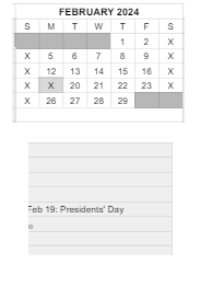 District School Academic Calendar for Wawasee Middle School for February 2024