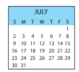 District School Academic Calendar for Kettering Elementary School for July 2023