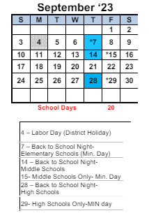 District School Academic Calendar for Montalvin Manor Elementary for September 2023