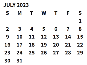 District School Academic Calendar for Crestview Elementary School for July 2023