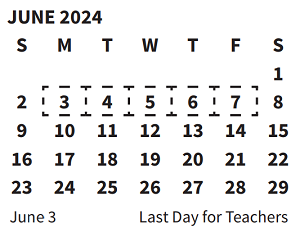 District School Academic Calendar for Crestview Elementary School for June 2024