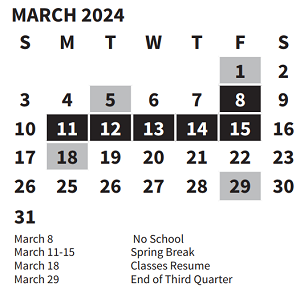 District School Academic Calendar for Crestview Elementary School for March 2024