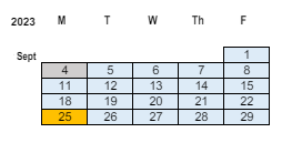 District School Academic Calendar for L E Berger Elementary School for September 2023