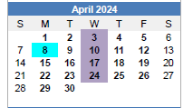 District School Academic Calendar for Western High School for April 2024
