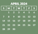 District School Academic Calendar for Robert Frost Elementary School for April 2024