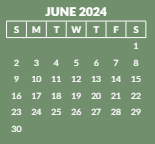 District School Academic Calendar for Robert Frost Elementary School for June 2024