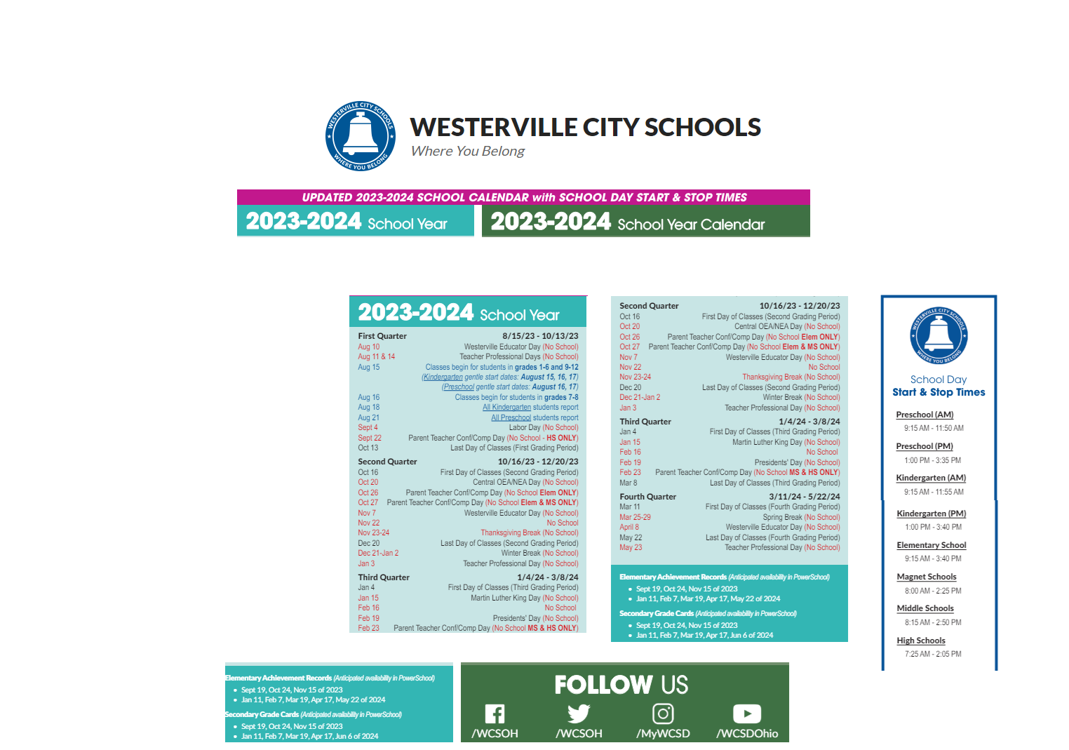 District School Academic Calendar Key for Robert Frost Elementary School