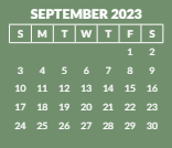 District School Academic Calendar for Robert Frost Elementary School for September 2023