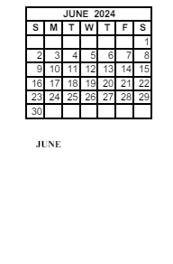 District School Academic Calendar for Maple Glen Elementary for June 2024