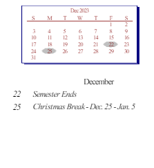 District School Academic Calendar for Westview Elementary School for December 2023