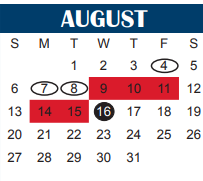 District School Academic Calendar for Alamo Elementary for August 2023