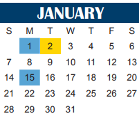 District School Academic Calendar for Fain Elementary for January 2024