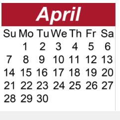 District School Academic Calendar for Edmondson Elementary for April 2024