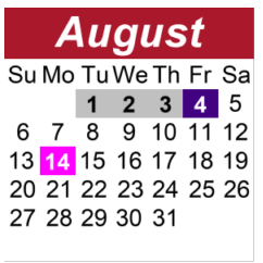 District School Academic Calendar for Lipscomb Elementary School for August 2023