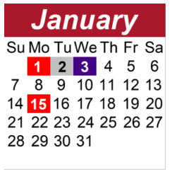 District School Academic Calendar for Lipscomb Elementary School for January 2024