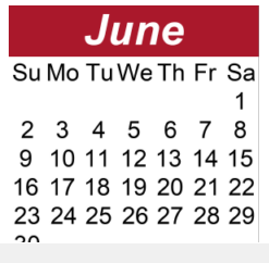 District School Academic Calendar for Oakview Elementary for June 2024