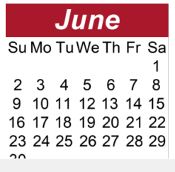 District School Academic Calendar for Edmondson Elementary for June 2024