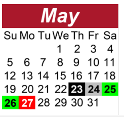 District School Academic Calendar for Ravenwood High School for May 2024
