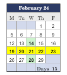 District School Academic Calendar for Woonsocket High School for February 2024