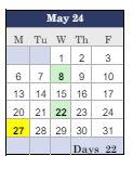 District School Academic Calendar for Social Street School for May 2024