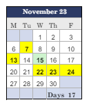 District School Academic Calendar for Social Street School for November 2023