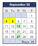 District School Academic Calendar for Social Street School for September 2023