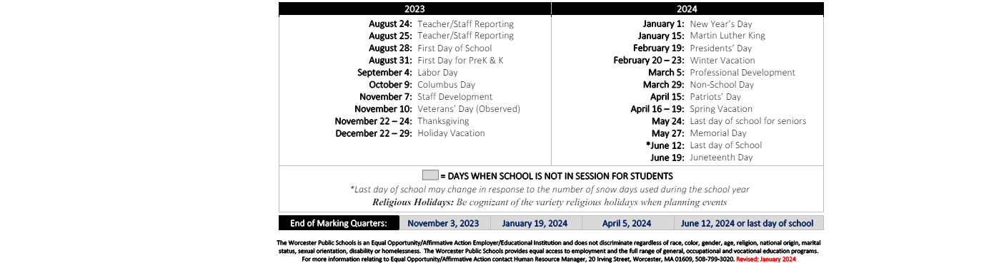 District School Academic Calendar Key for Chandler Elem Community