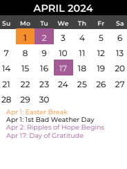 District School Academic Calendar for Harrison Intermediate School for April 2024