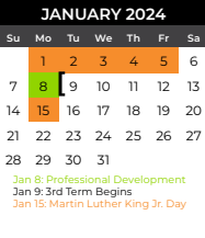 District School Academic Calendar for Dodd Elementary for January 2024